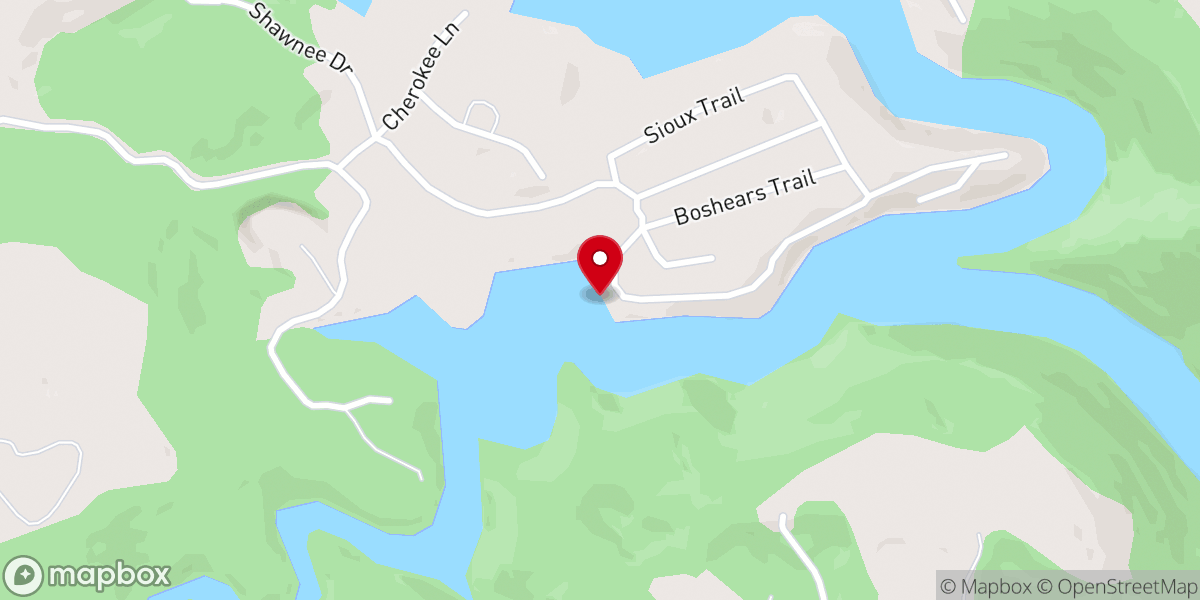 Map showing location of Bos at Indian River Marina Jacksboro TN