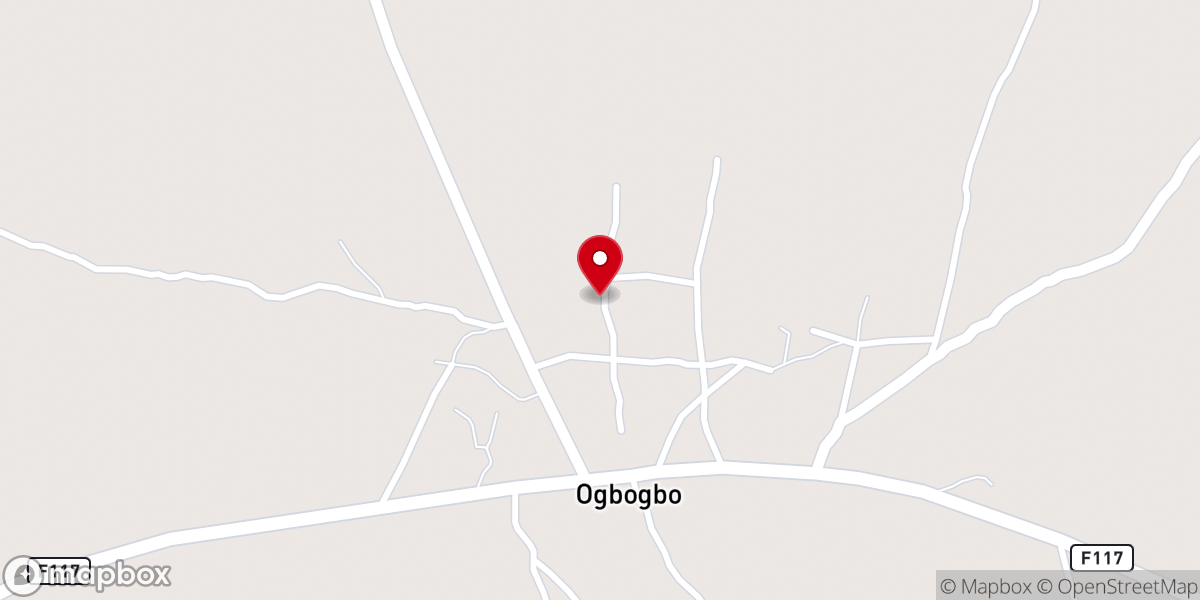 Map showing location of Ogbogbo