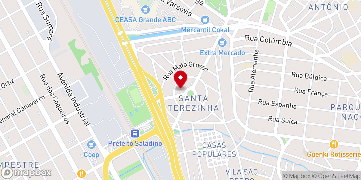 Map showing location of Paróquia Santa Terezinha
