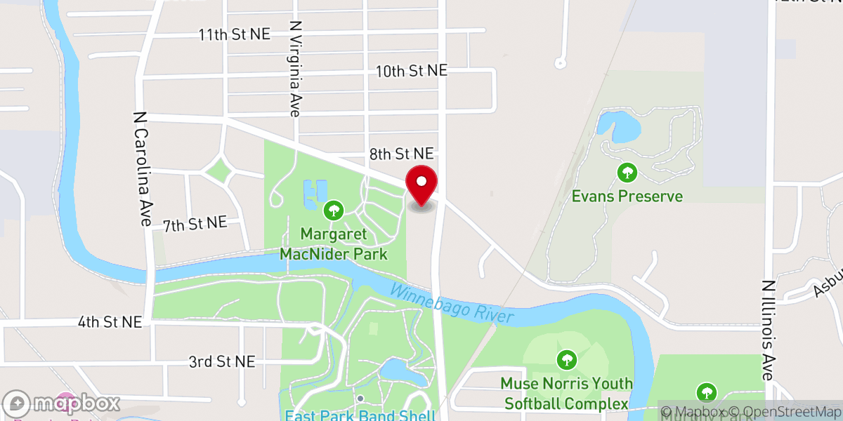 Map showing location of Church of Christ