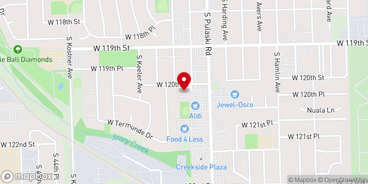 Map showing location of Holy Cross Lutheran Church