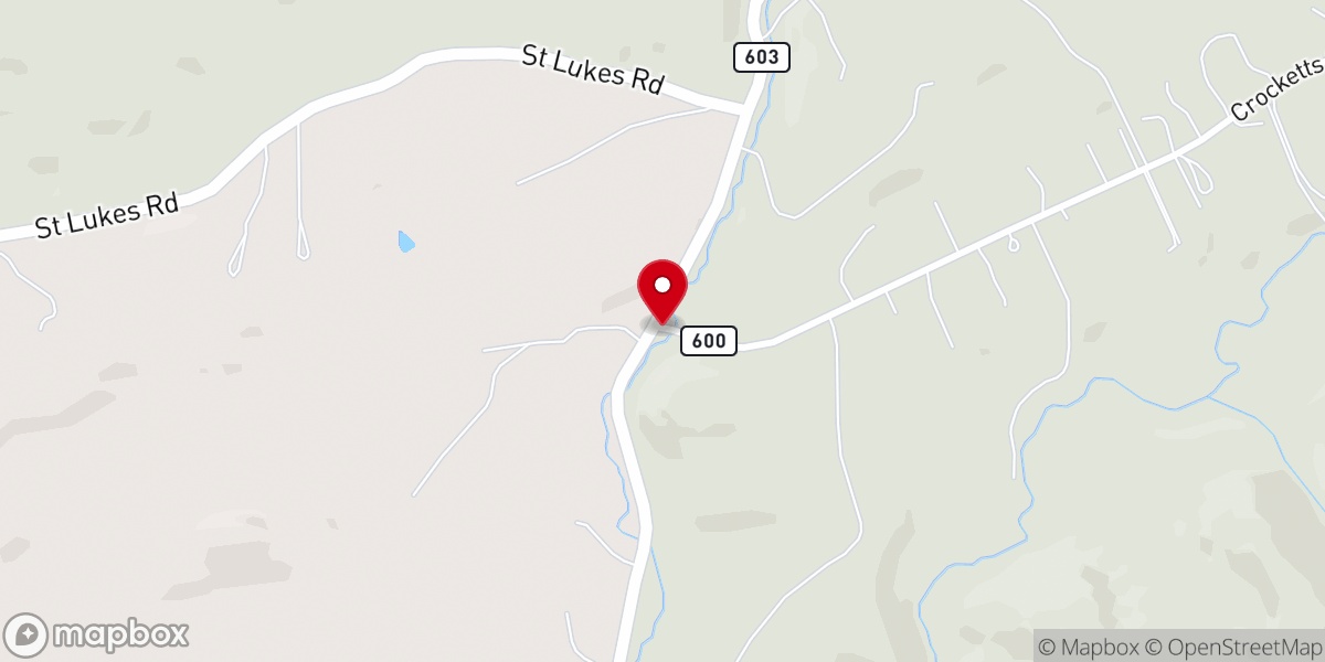 Map showing location of Crockett's Cove Historical Marker
