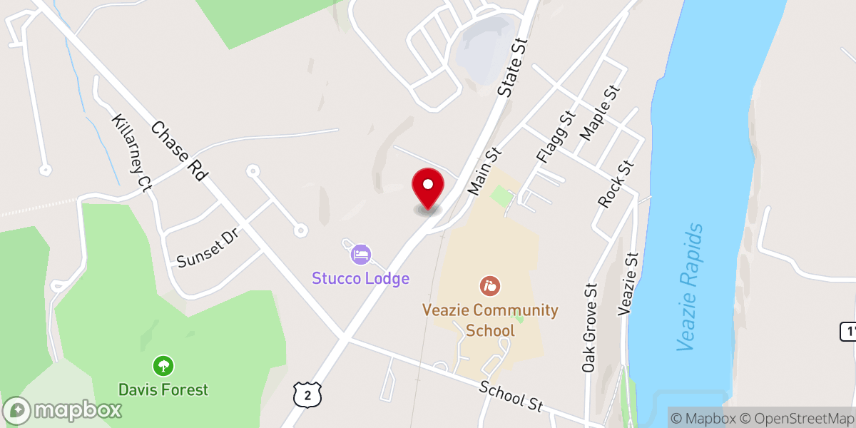 Map showing location of Veazie Congregational Church