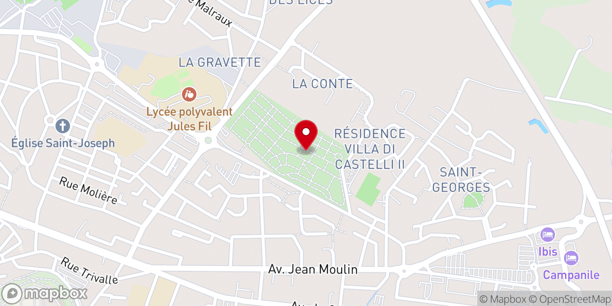Map showing location of Cimetière de la Conte