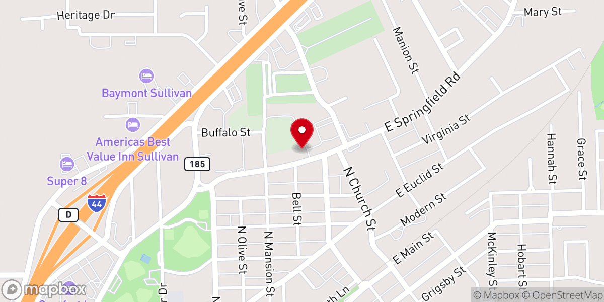 Map showing location of St Anthony Church