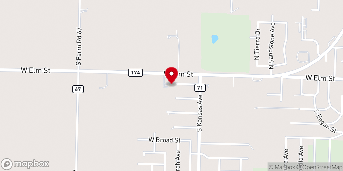 Map showing location of Meadowview Baptist Church