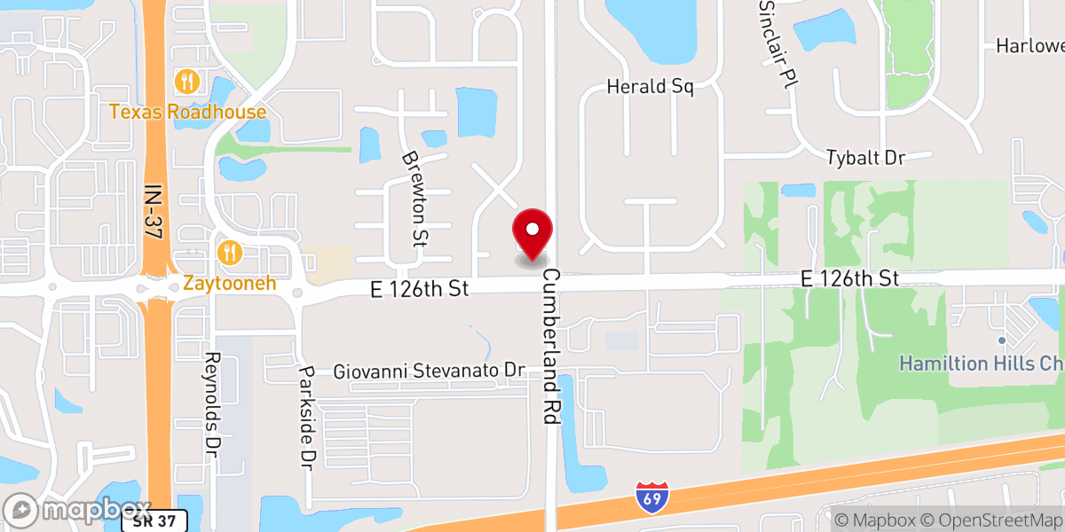 Map showing location of Connection Pointe Christian Church Fishers