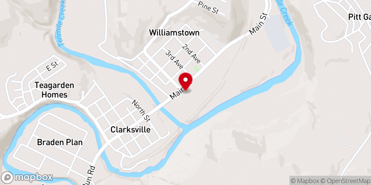 Map showing location of St Thomas the Apostle Church
