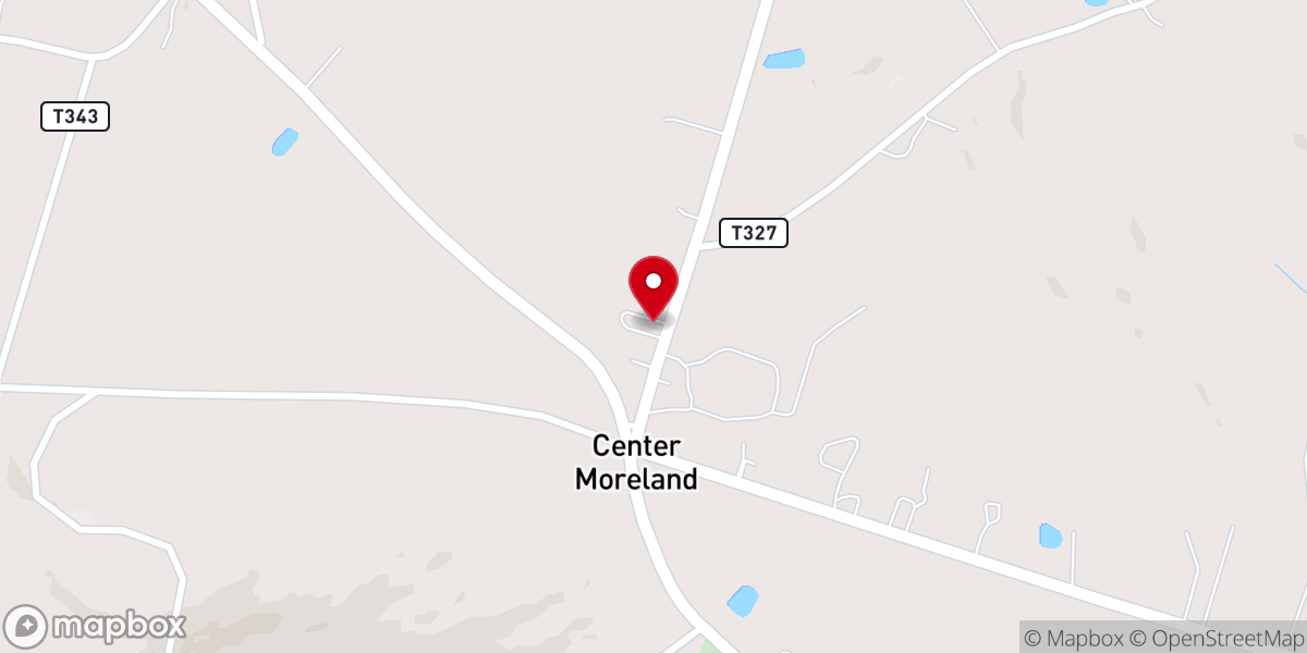 Map showing location of Center Moreland United Methodist