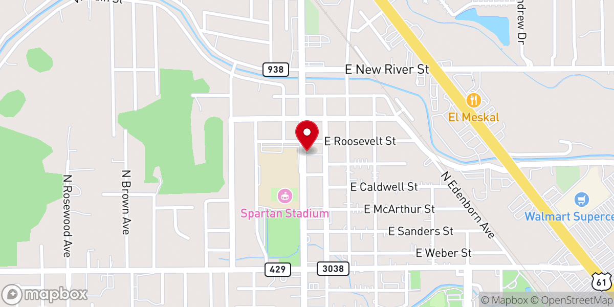 Map showing location of Dante's Bail Bonds Ascension Parish
