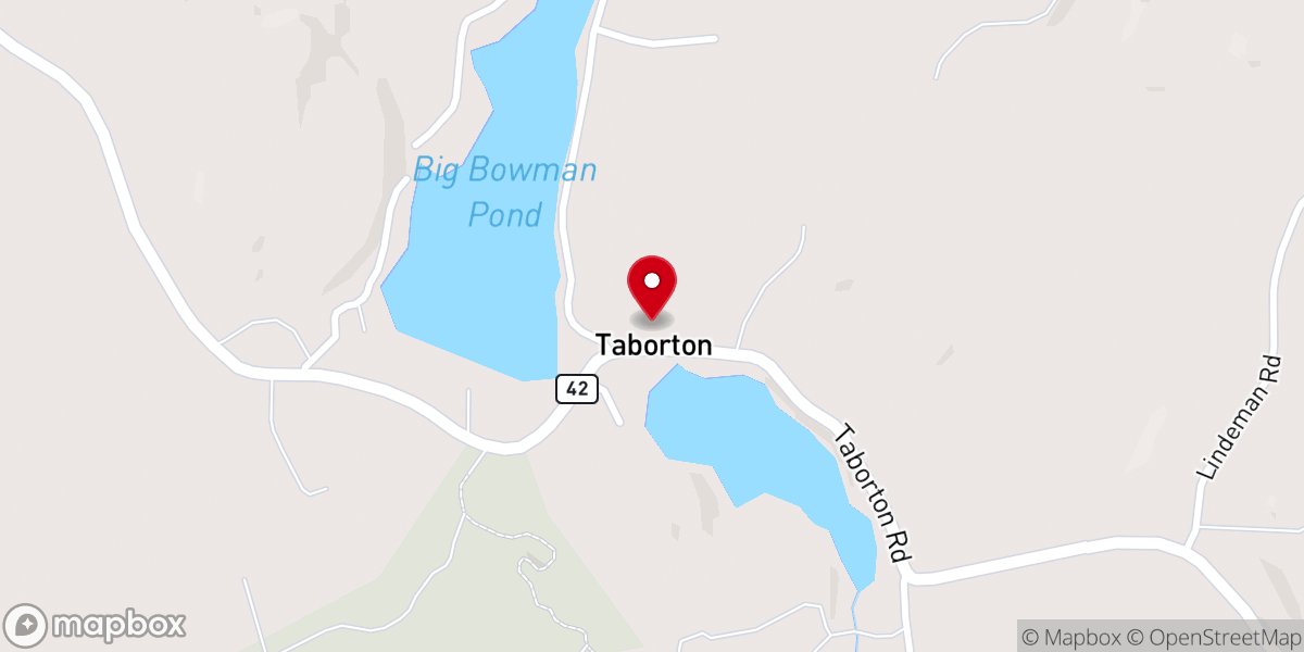 Map showing location of United Church of Christ Zion