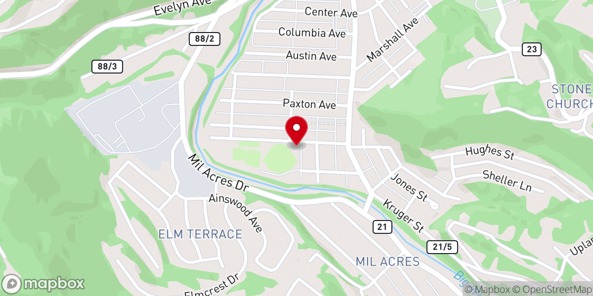 Map showing location of Redeeming Grace Reformed Baptist Church