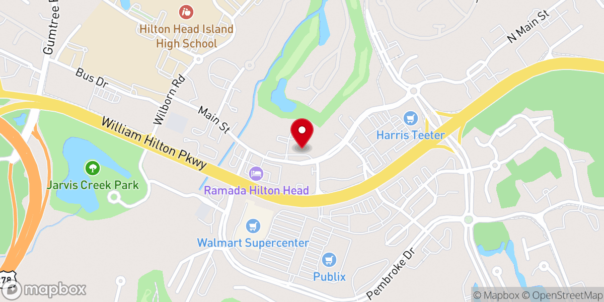 Map showing location of Osprey Village Thrift on Main