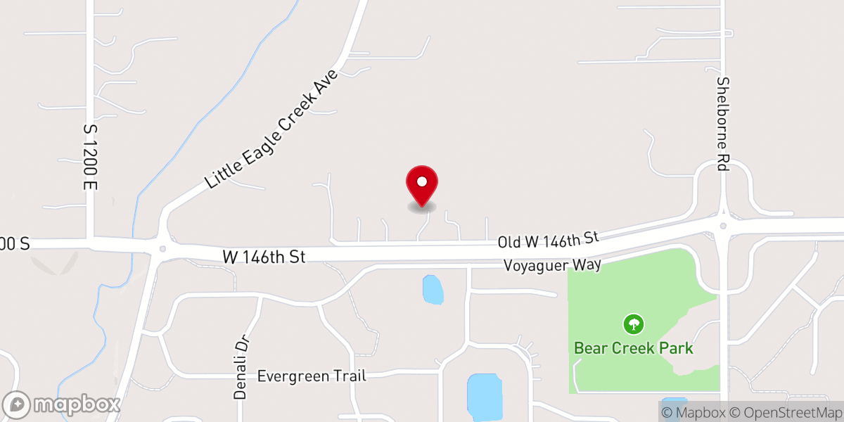 Map showing location of Korean First Presbyterian Church of Indiana