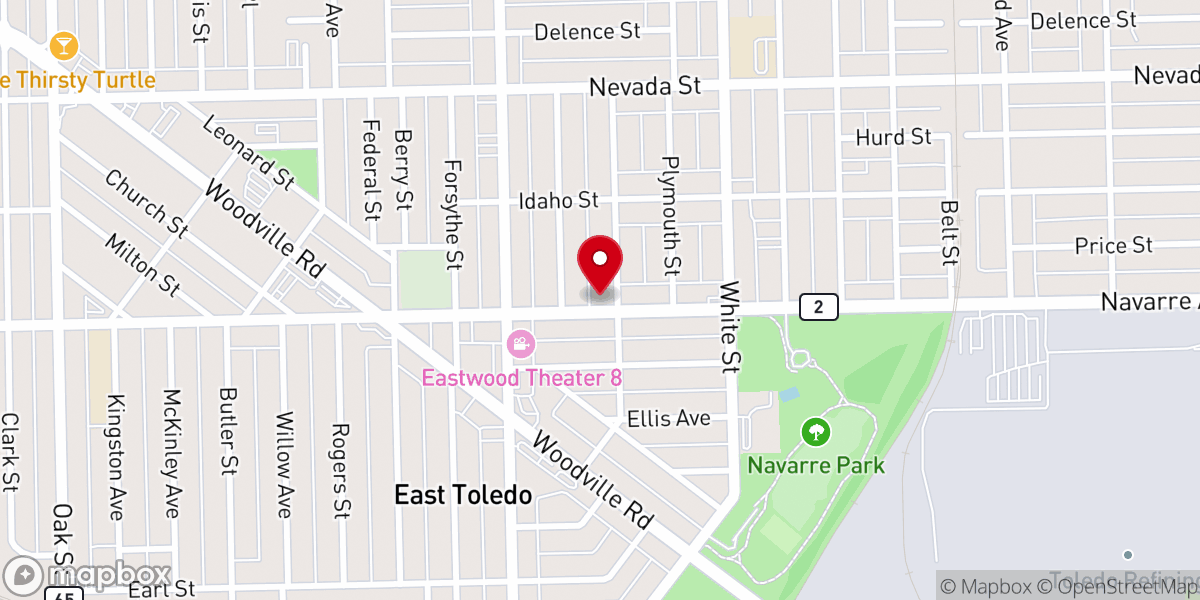 Map showing location of Upper Room Tabernacle
