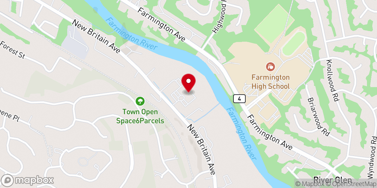 Map showing location of Farmington Community Center