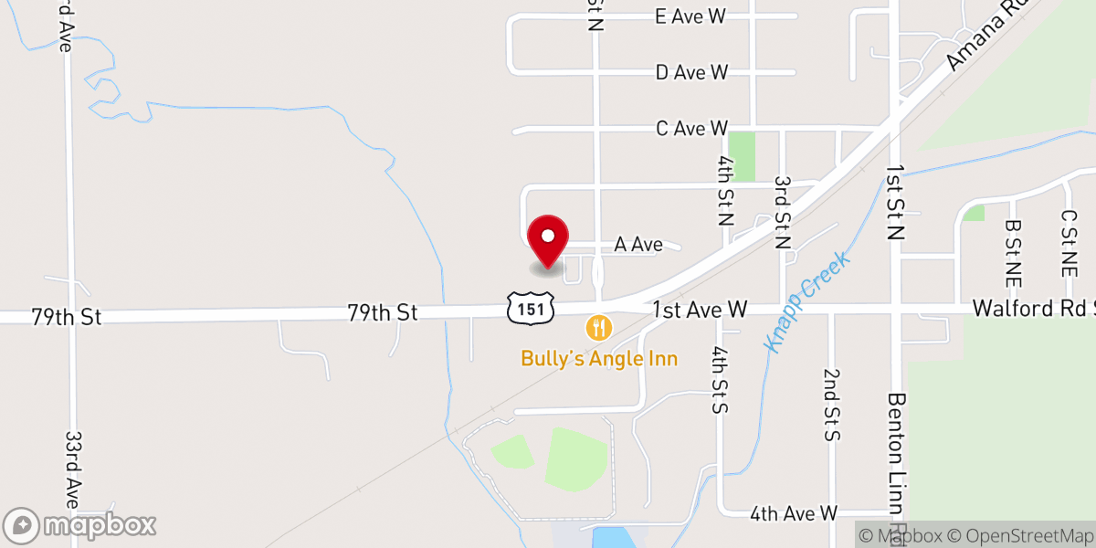 Map showing location of Clover Ridge United Methodist Church