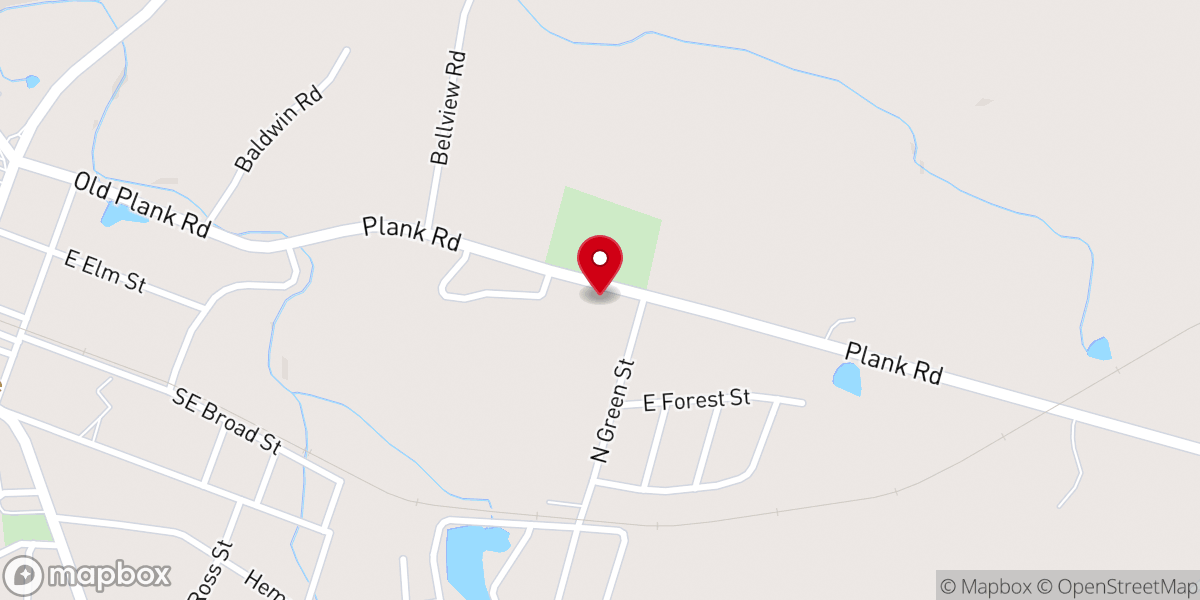 Map showing location of Bright Light Baptist Church
