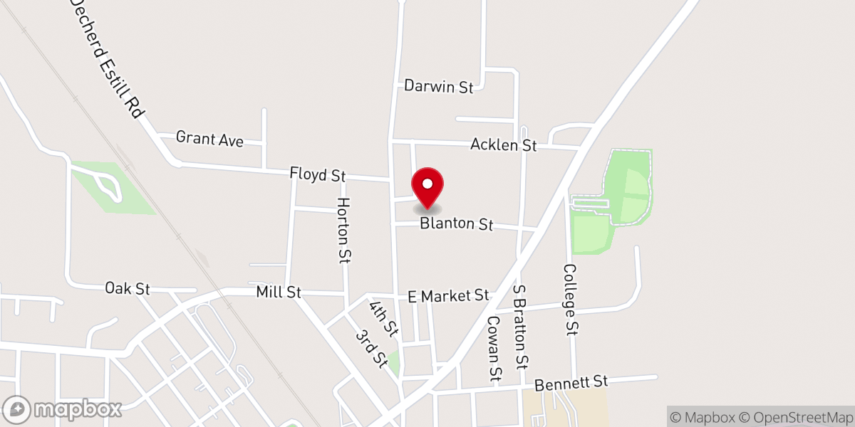 Map showing location of House of Prayer Church of God In Christ