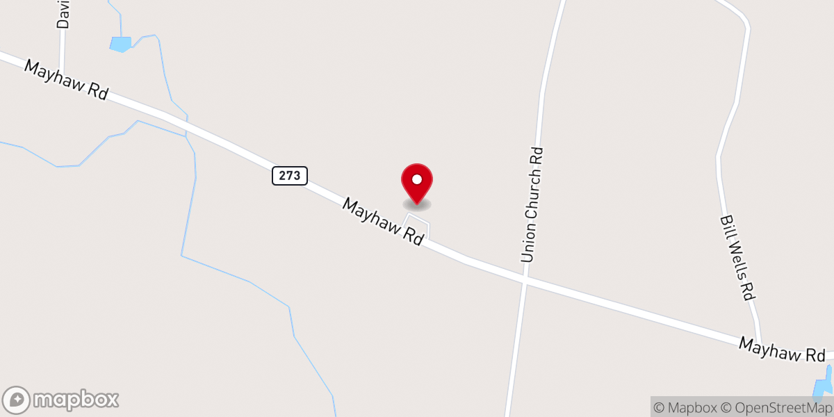 Map showing location of South Mt Zion Church of God