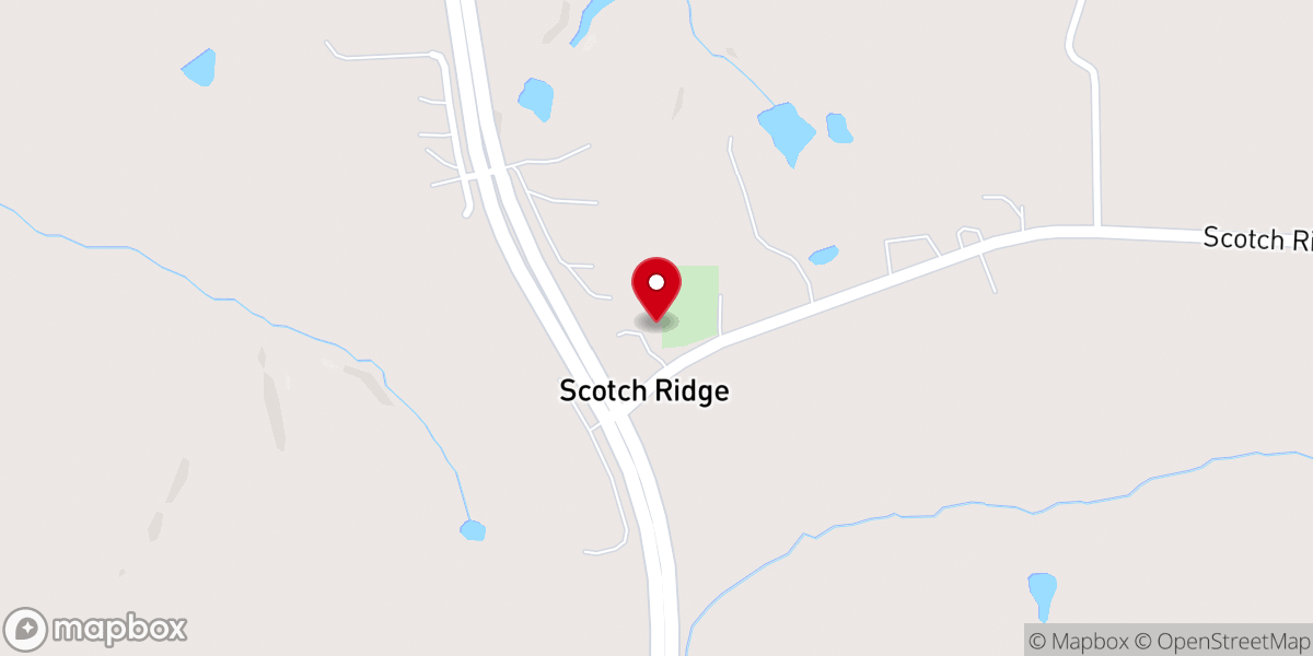 Map showing location of Scotch Ridge United Presbyterian Church