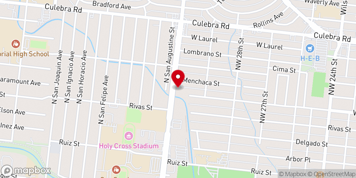 Map showing location of Alta Vista Baptist Church