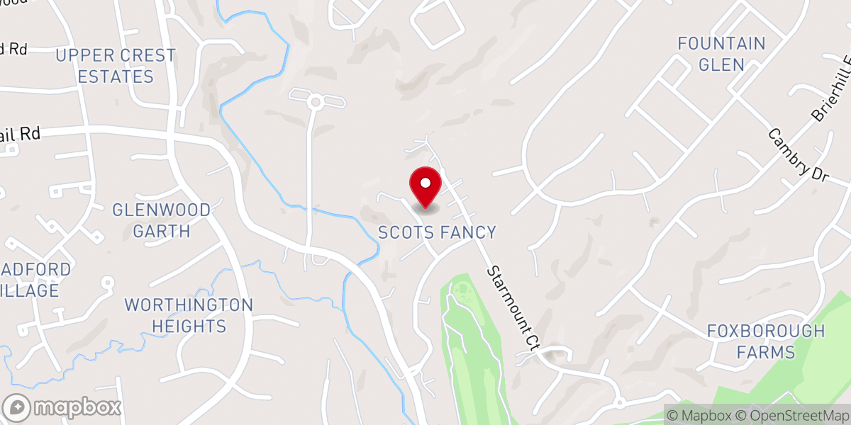 Map showing location of Blessed Hope Baptist Church