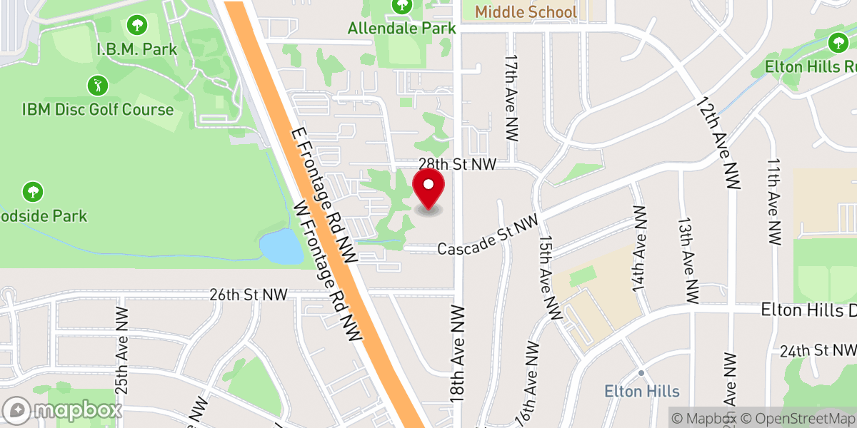Map showing location of Church in Rochester