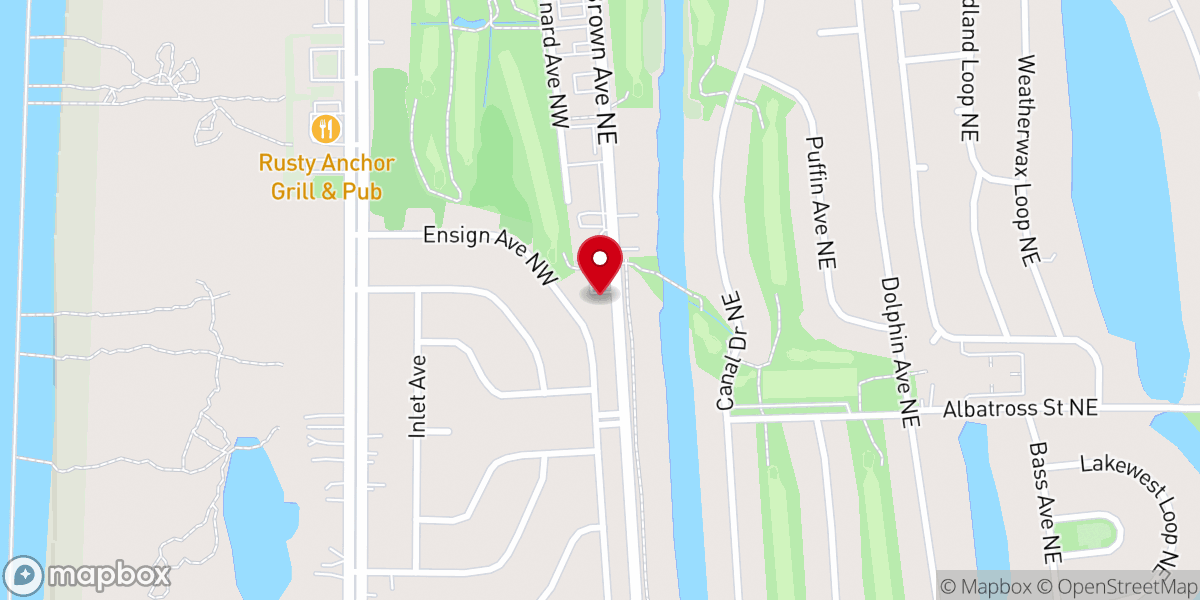 Map showing location of Ocean Shores United Methodist
