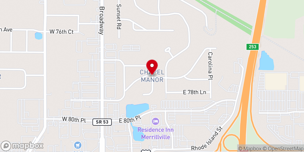 Map showing location of Chapel Manor