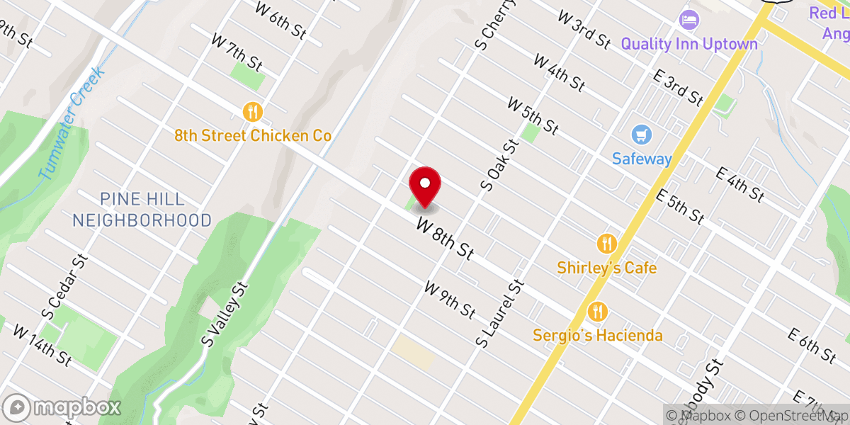 Map showing location of Apostolic Faith Church