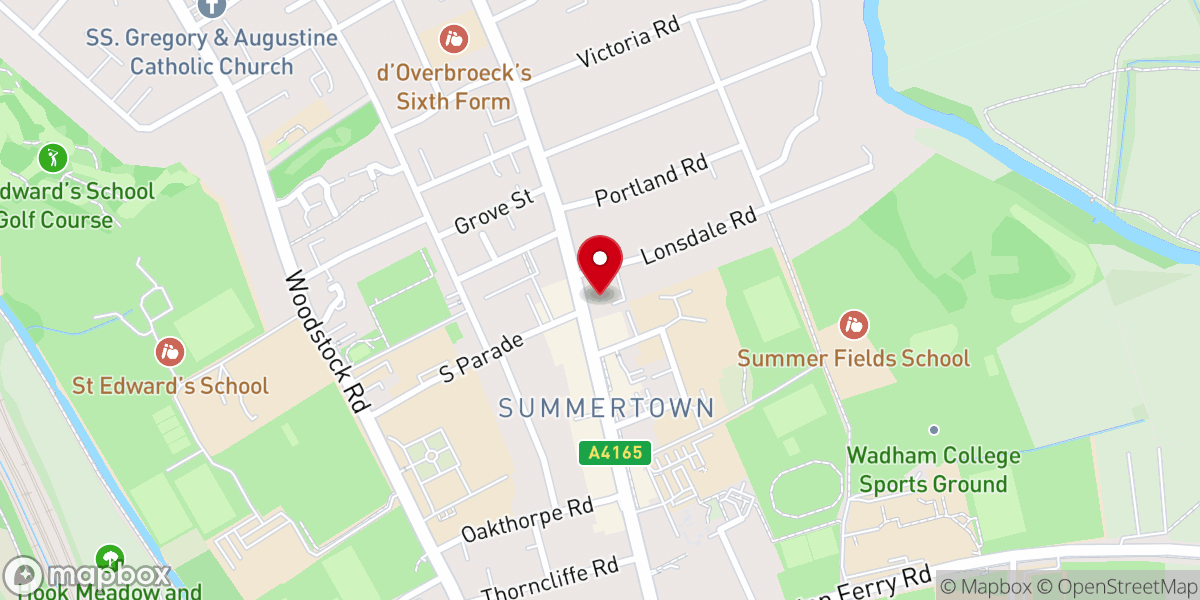 Map showing location of Apostolic Faith Church of Oxford