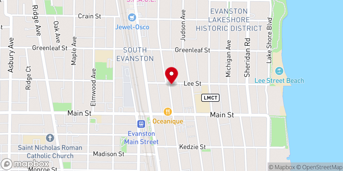 Map showing location of St. Luke's Episcopal Church