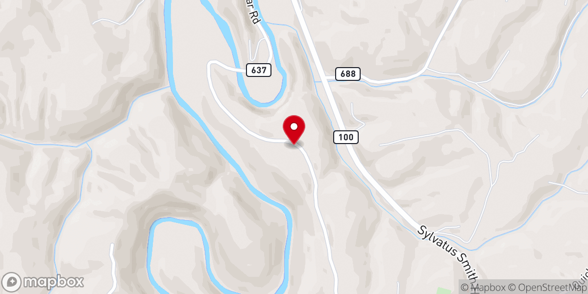 Map showing location of Pleasant Grove Church