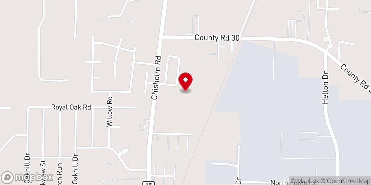 Map showing location of Grace Bible Church