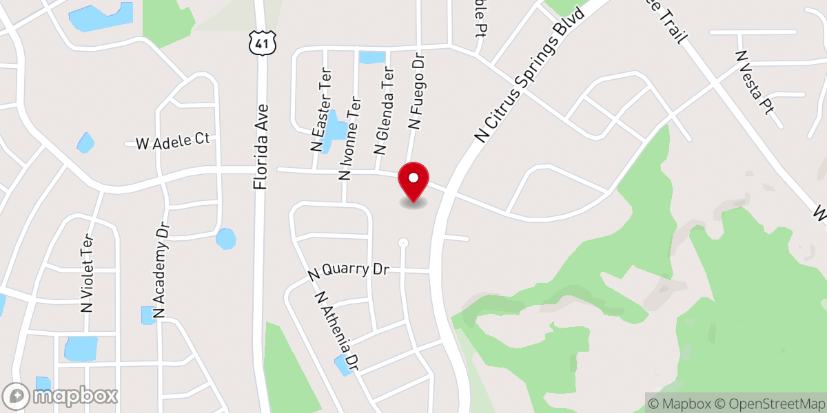 Map showing location of Lighthouse Baptist Church