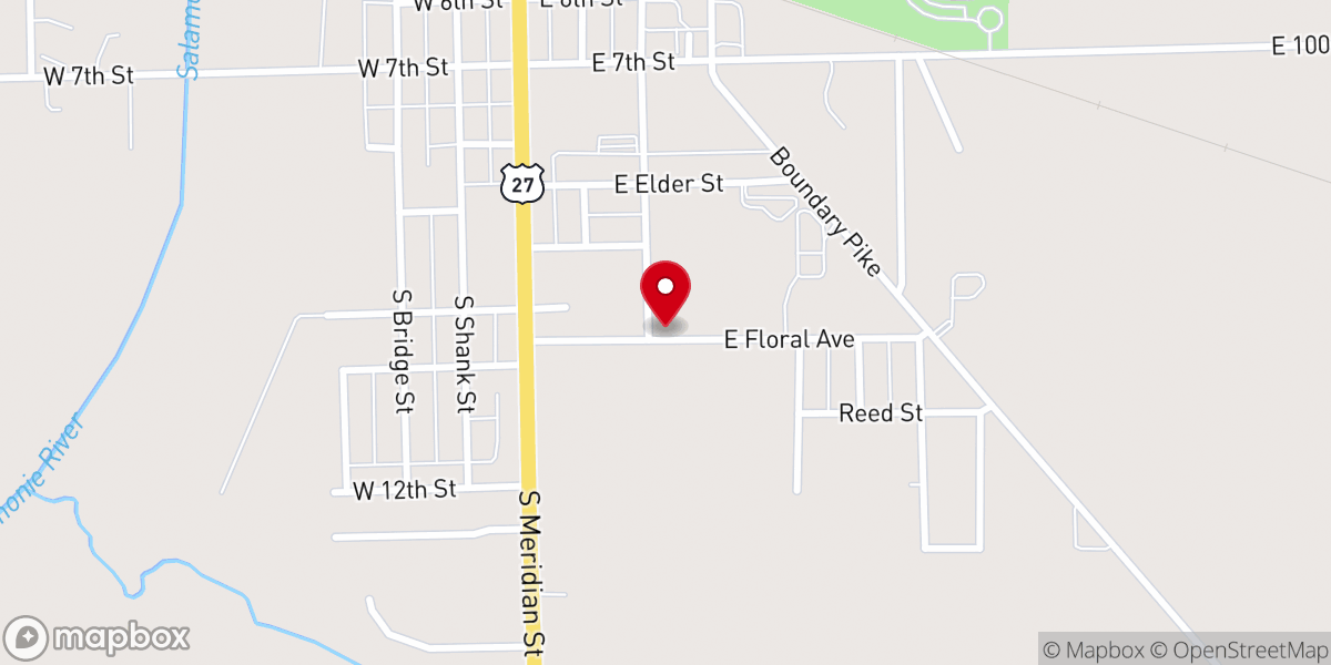 Map showing location of Church of the Brethren