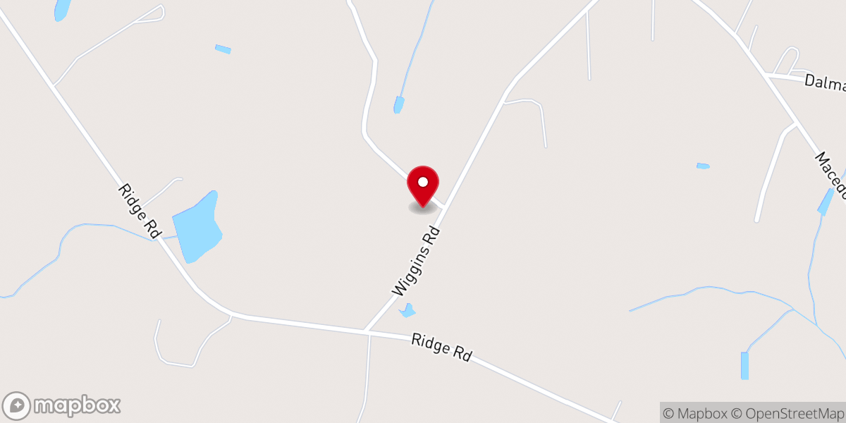 Map showing location of Rocky Point Missionary Baptist Church