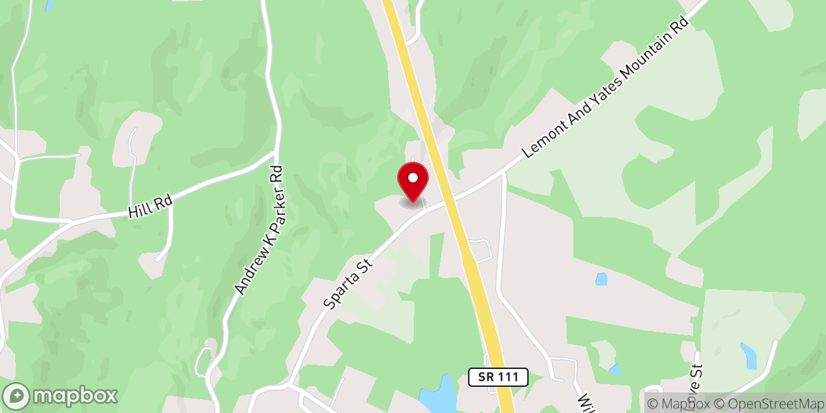 Map showing location of Clarks Chapel Church of God