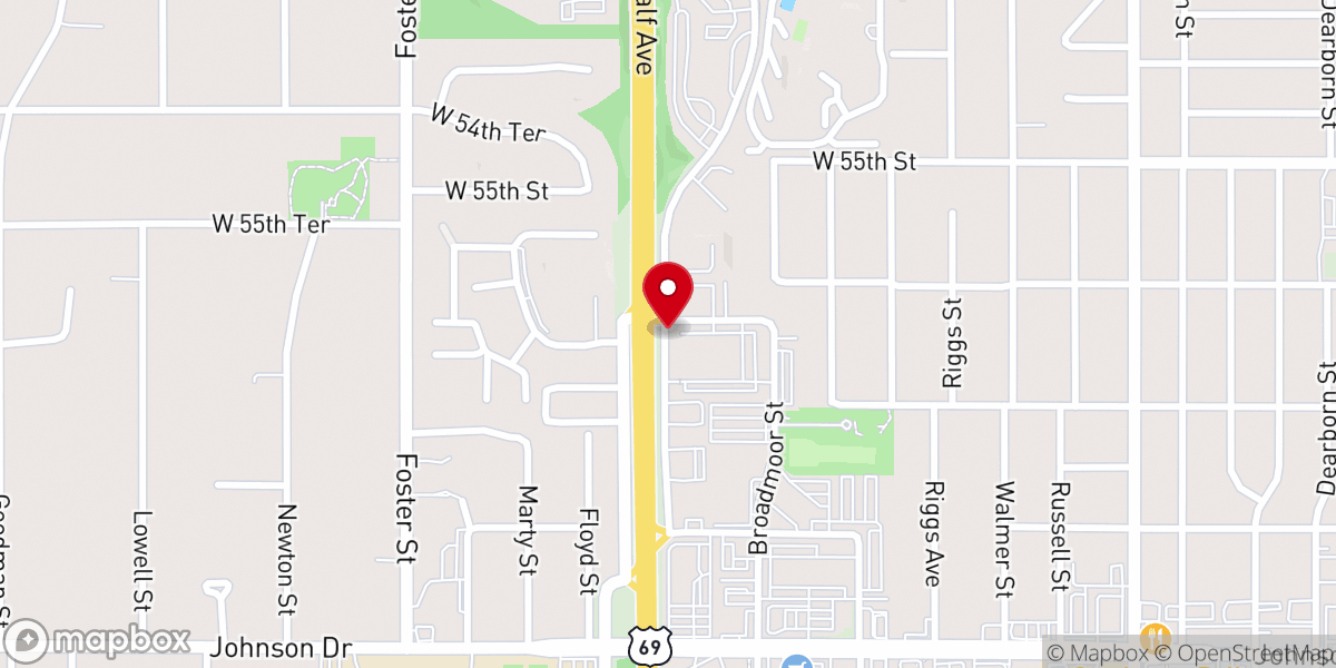 Map showing location of Shawnee Mission, KS 66276
