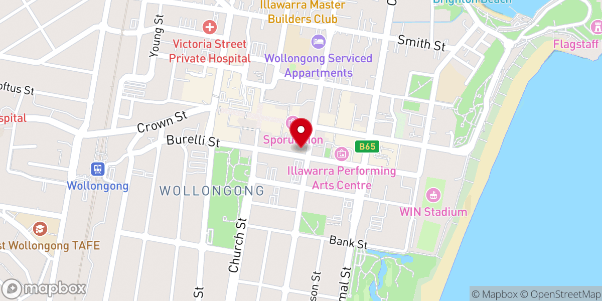 Map showing location of City Central Presbyterian Church