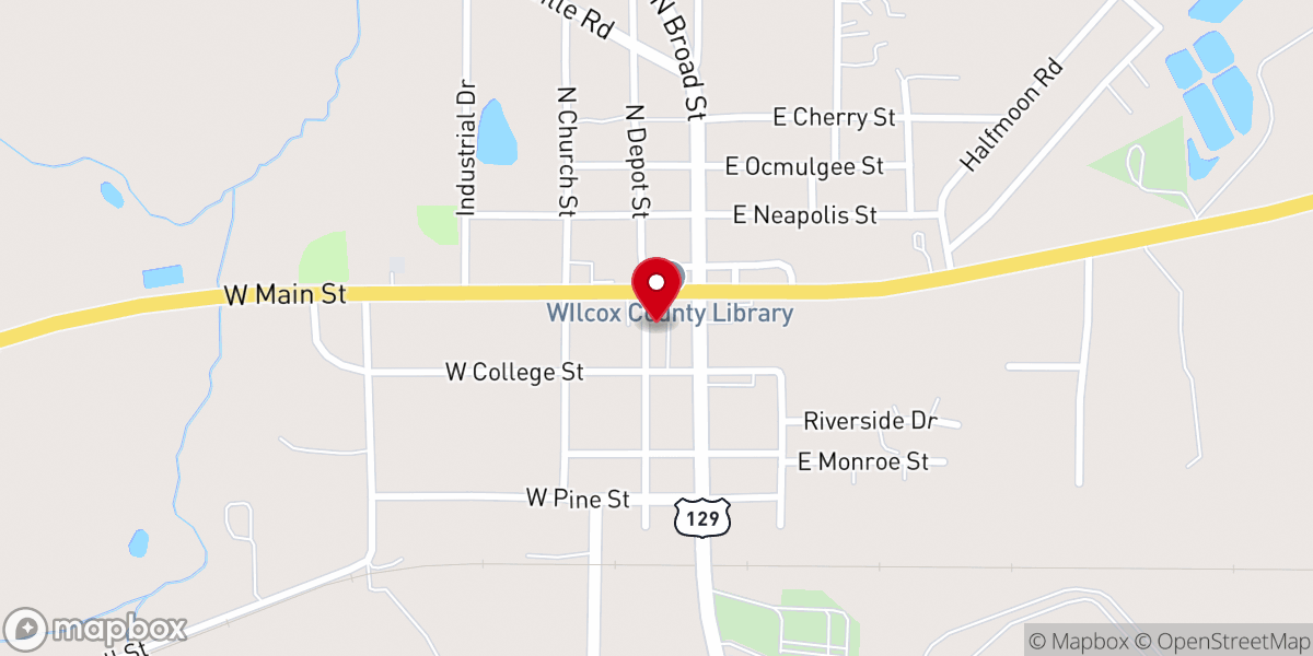 Map showing location of Greater New Hope Baptist Church