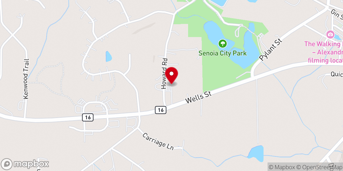 Map showing location of Open Door Baptist Church