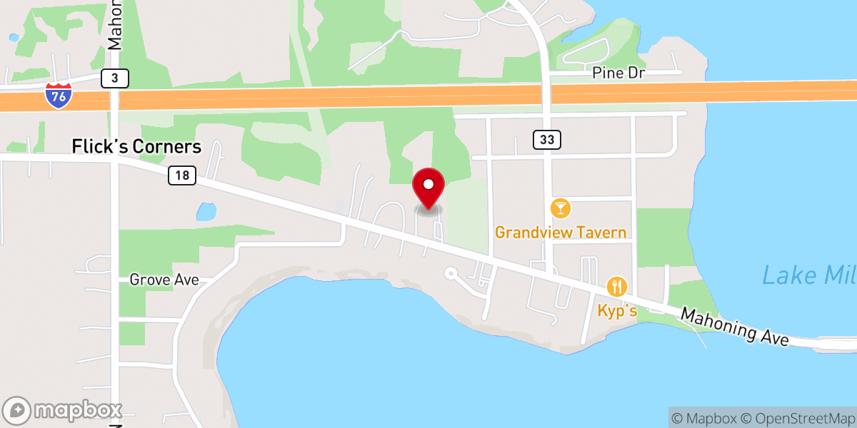 Map showing location of Lakeview Assembly of God