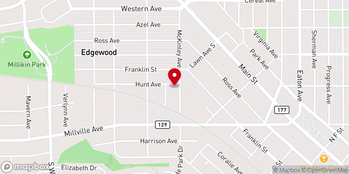 Map showing location of Free Pentecostal Church