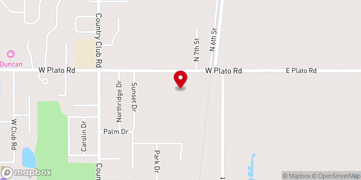Map showing location of Bethel Assembly of God Church