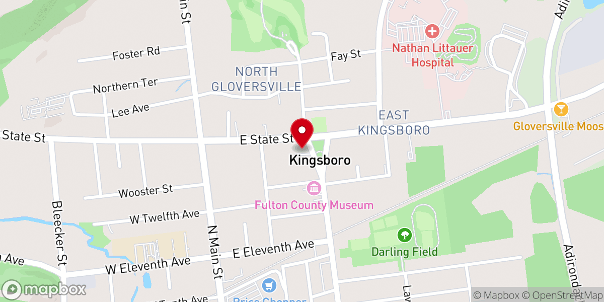 Map showing location of Kingsboro Church