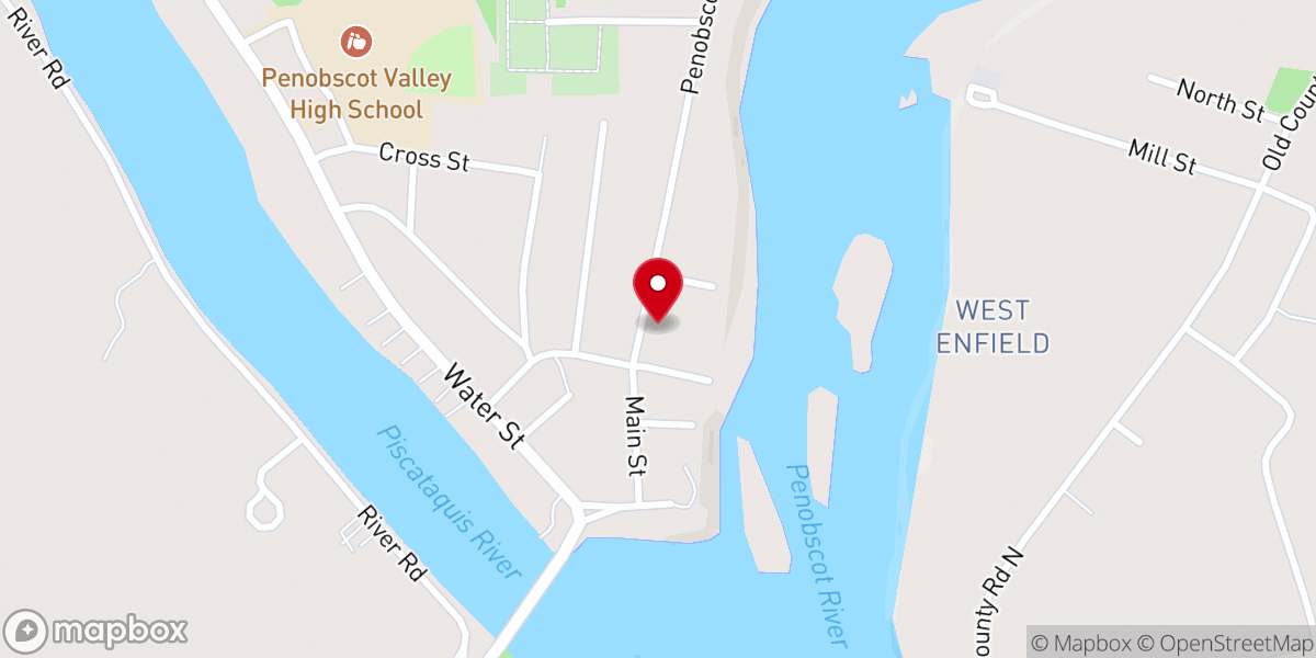 Map showing location of Howland Baptist Church