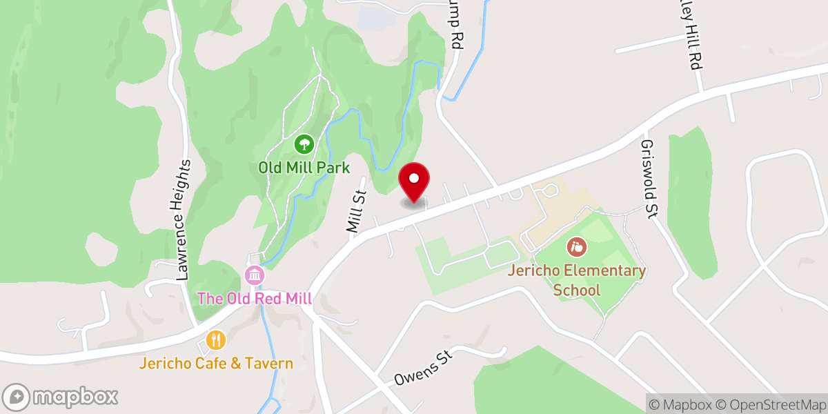 Map showing location of Jericho United Methodist Church
