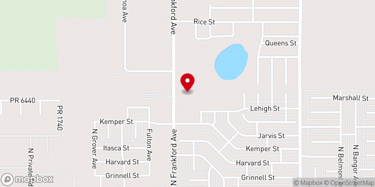 Map showing location of Broadview Baptist Church